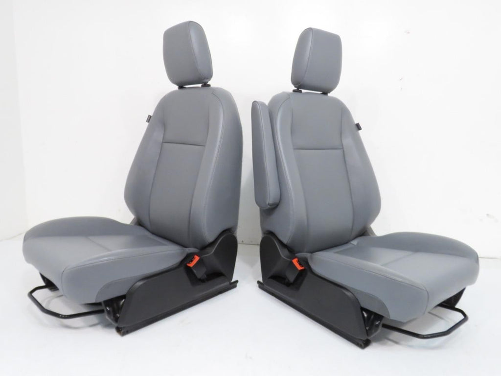 2015 - 2024 Ford Transit Gray Vinyl Front Bucket Seats with Armrests, Mint Used
