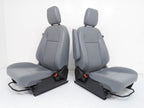 2015 - 2024 Ford Transit Gray Vinyl Front Bucket Seats with Armrests, Mint Used