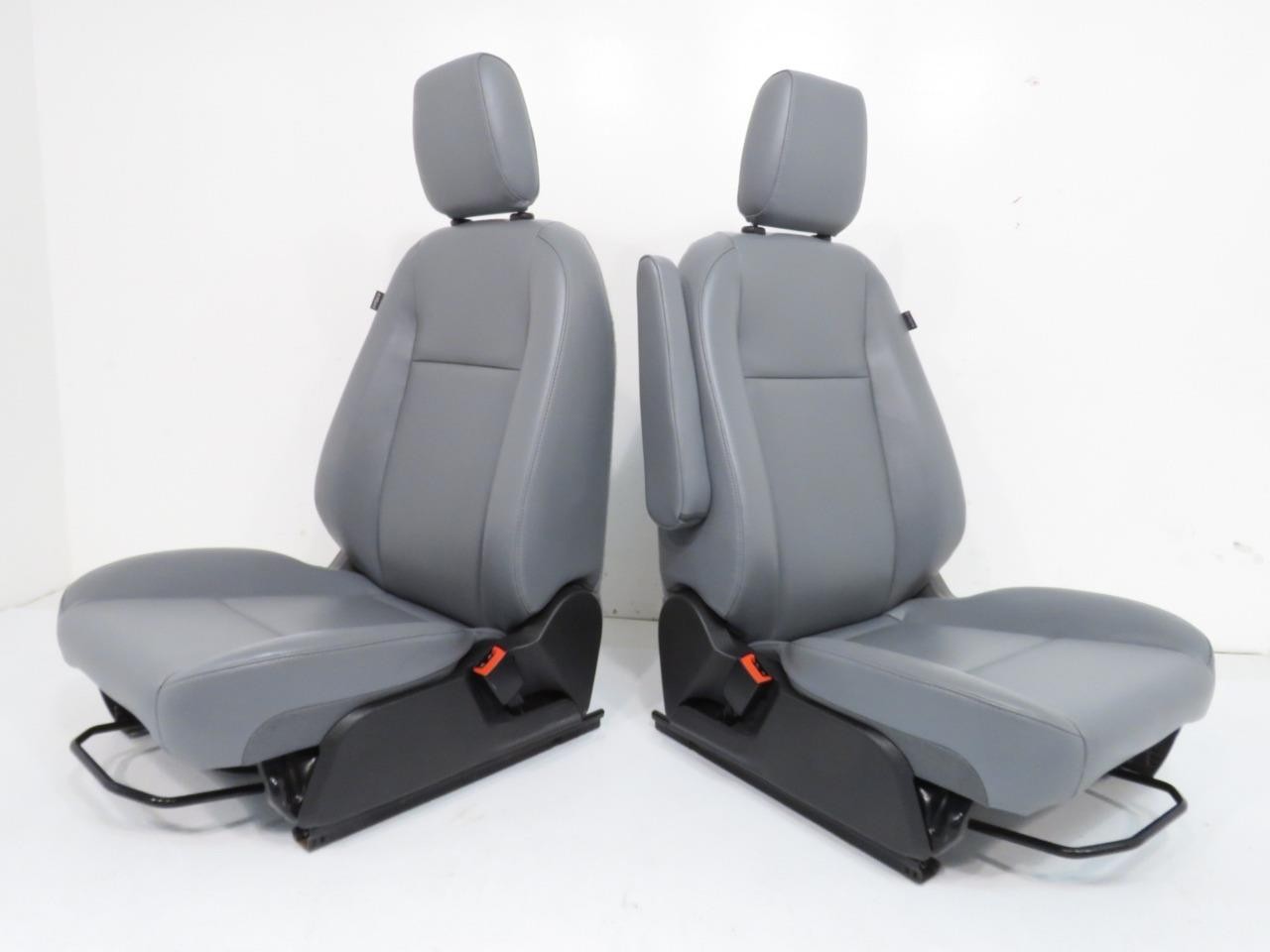 2015 - 2024 Ford Transit Gray Vinyl Front Bucket Seats with Armrests, Mint Used