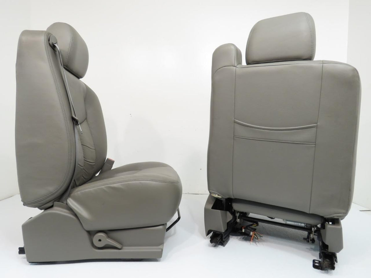 1999-2007 Sierra Silverado Seats, Pewter Gray Leather Power Driver w/o Armrests