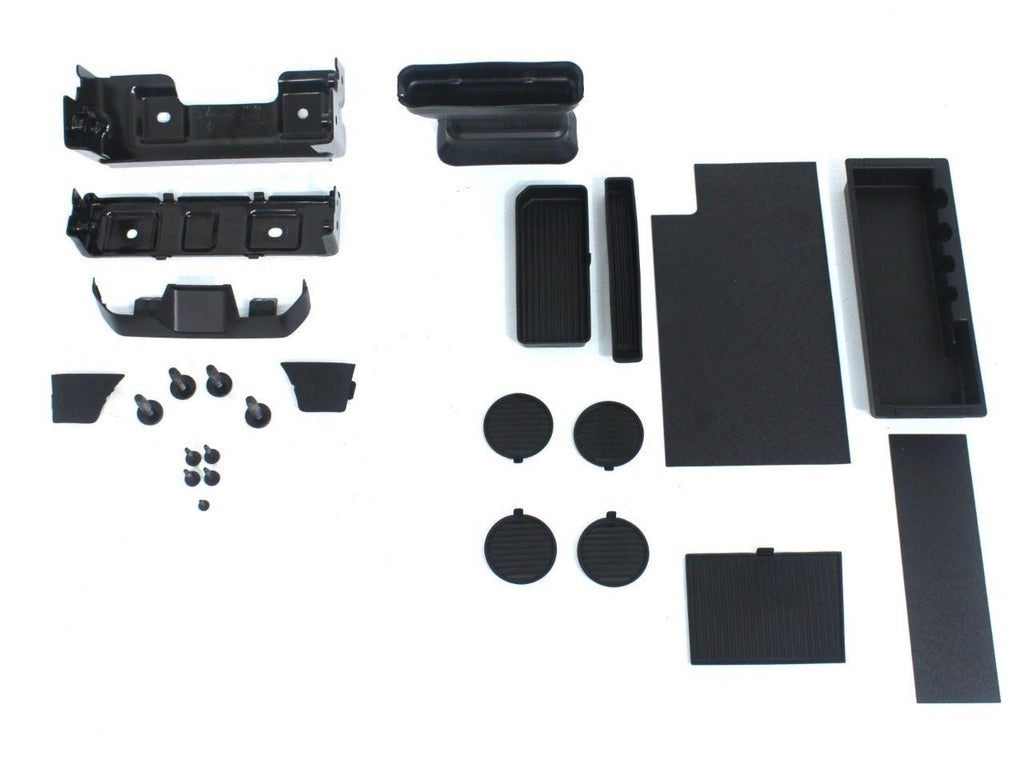 15-22 Ford Truck Center Console & Install Kit w/o Shifter - Black Leather Lariat
