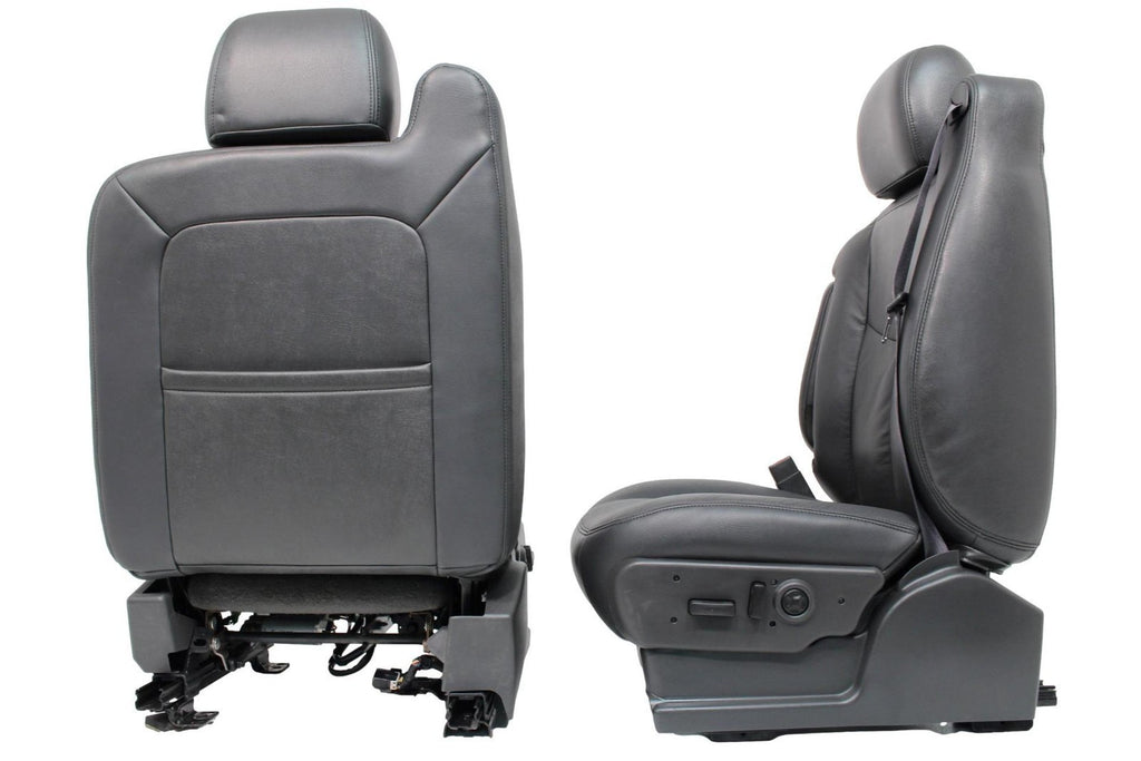 99-06 Sierra Silverado Front Seats, Dark Pewter Leather, Power Lumbar Bolster