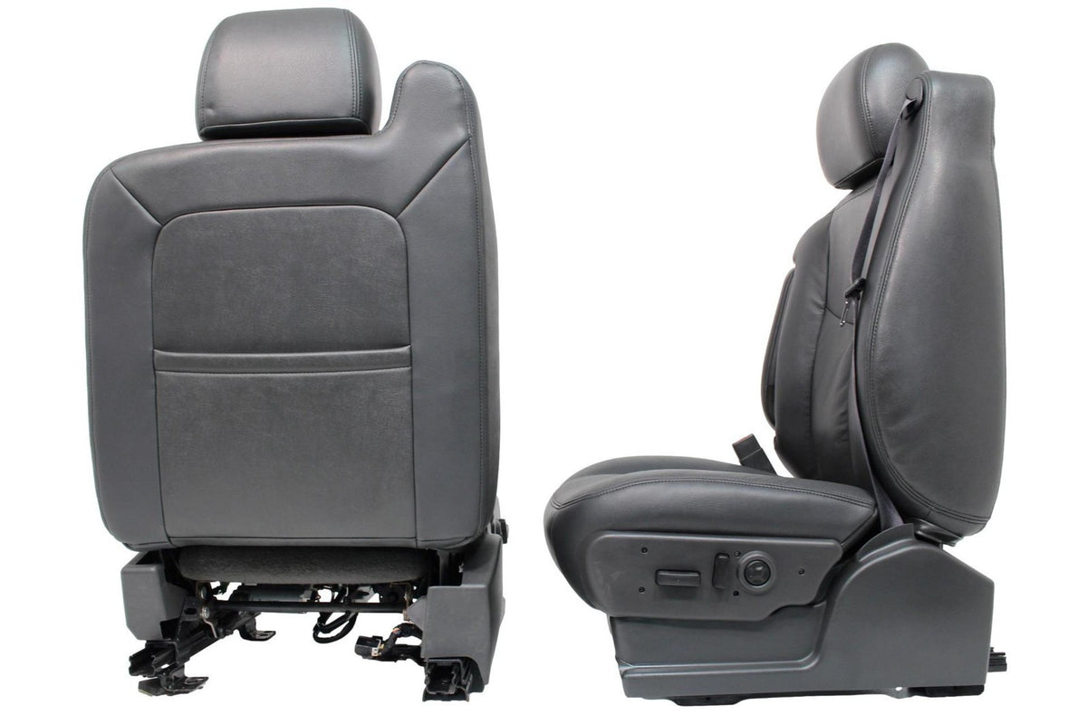 99-06 Sierra Silverado Front Seats, Dark Pewter Leather, Power Lumbar Bolster