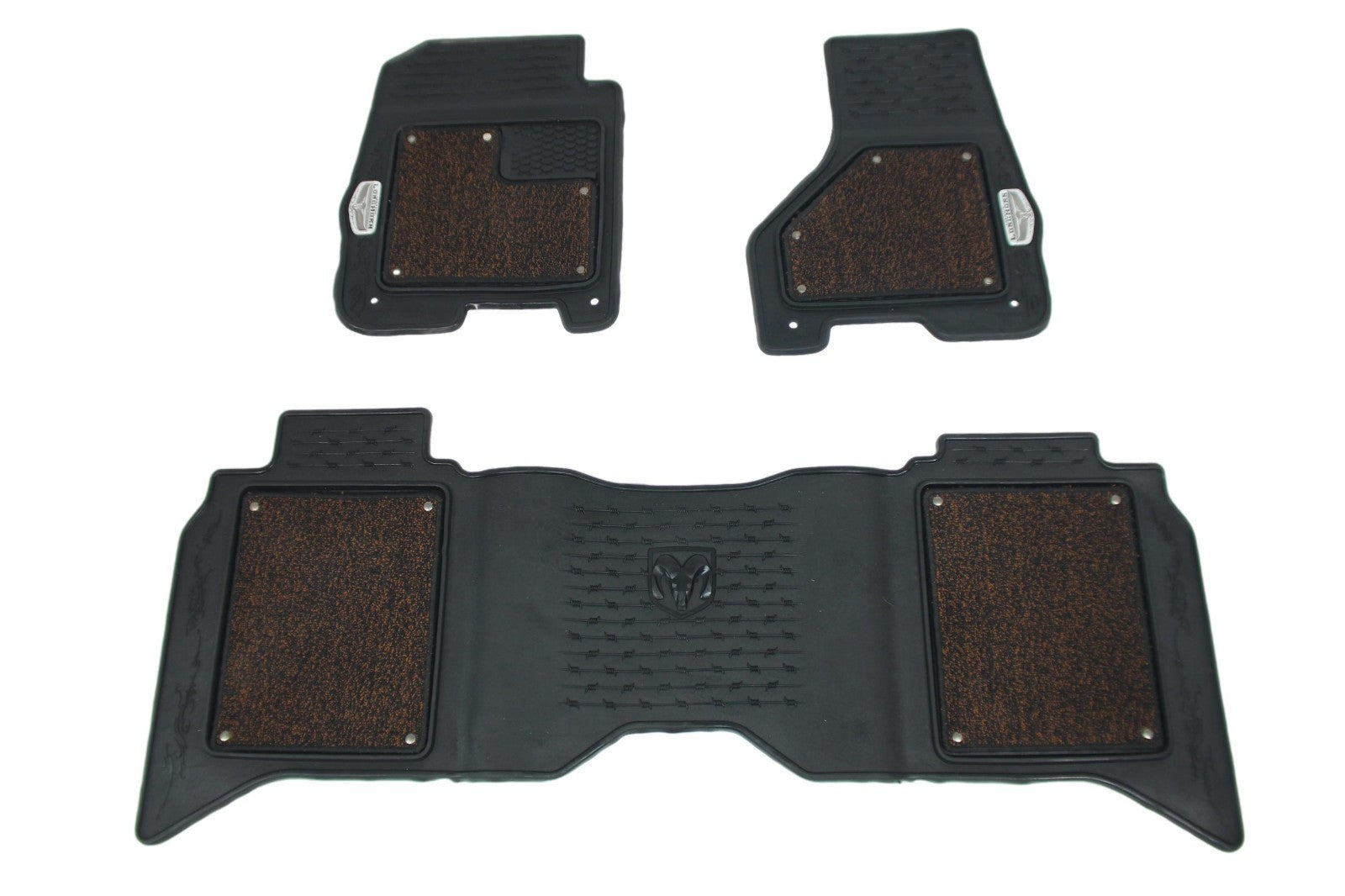 13-18 Ram 1500 2500 3500 Crew Cab OEM Limited Longhorn Hybrid Floor Mats, Brown