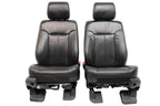1999 - 2016 Ford Super Duty Front Seats, Lariat Black Leather, Power Heat Cool