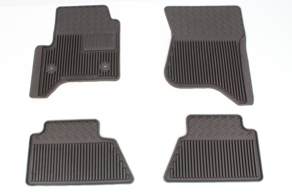 2014 - 2018 Sierra Silverado OEM Floor Mat Set, Cocoa Rubber Slush Extended Cab