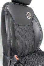 07-18 Jeep Wrangler JKU Freedom Edition Seats, Oscar Mike Black Leather Full Set