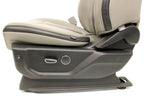 2015-2022 Ford F150 Super Duty Supercab Seats, XLT w/ Katzkin Earth Gray Leather