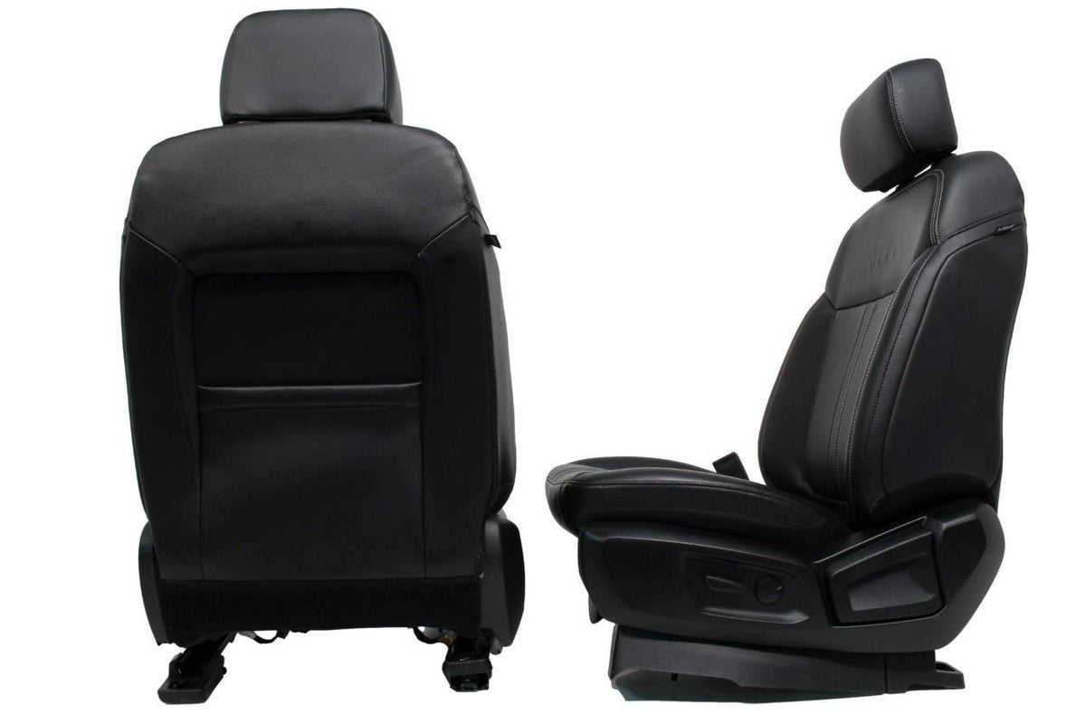 2019 - 2023 Ford Ranger Seat Set, Lariat Heated Black Leather Front & Rear OEM