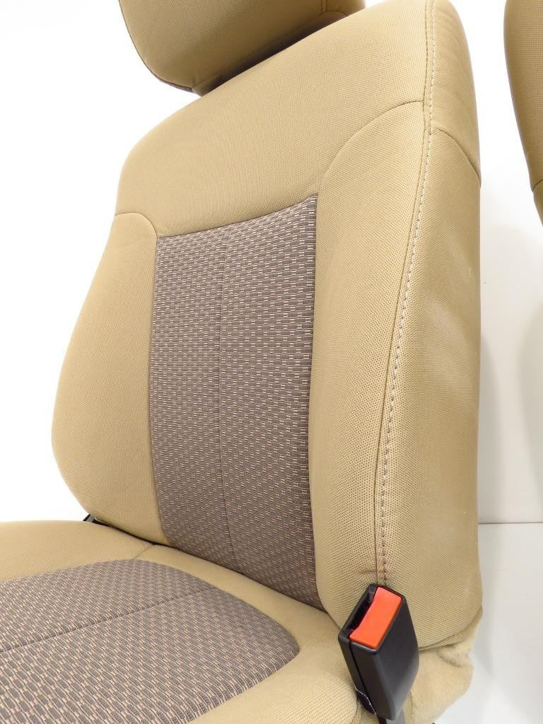 1999 - 2016 Ford Super Duty Front Seats, XLT Adobe Tan Cloth w/Power Driver OEM