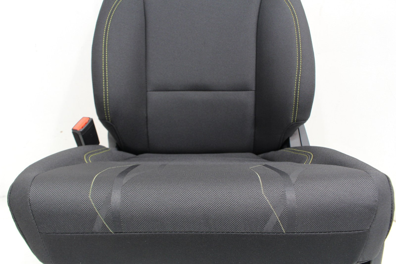 2015+ Ford F150 & Super Duty Seats, Manual STX Black Cloth w/ Lime Green Stitch