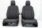 2015 - 2026 Ford Transit Seats, Black Charcoal Cloth Manual w/ Dual Armrests
