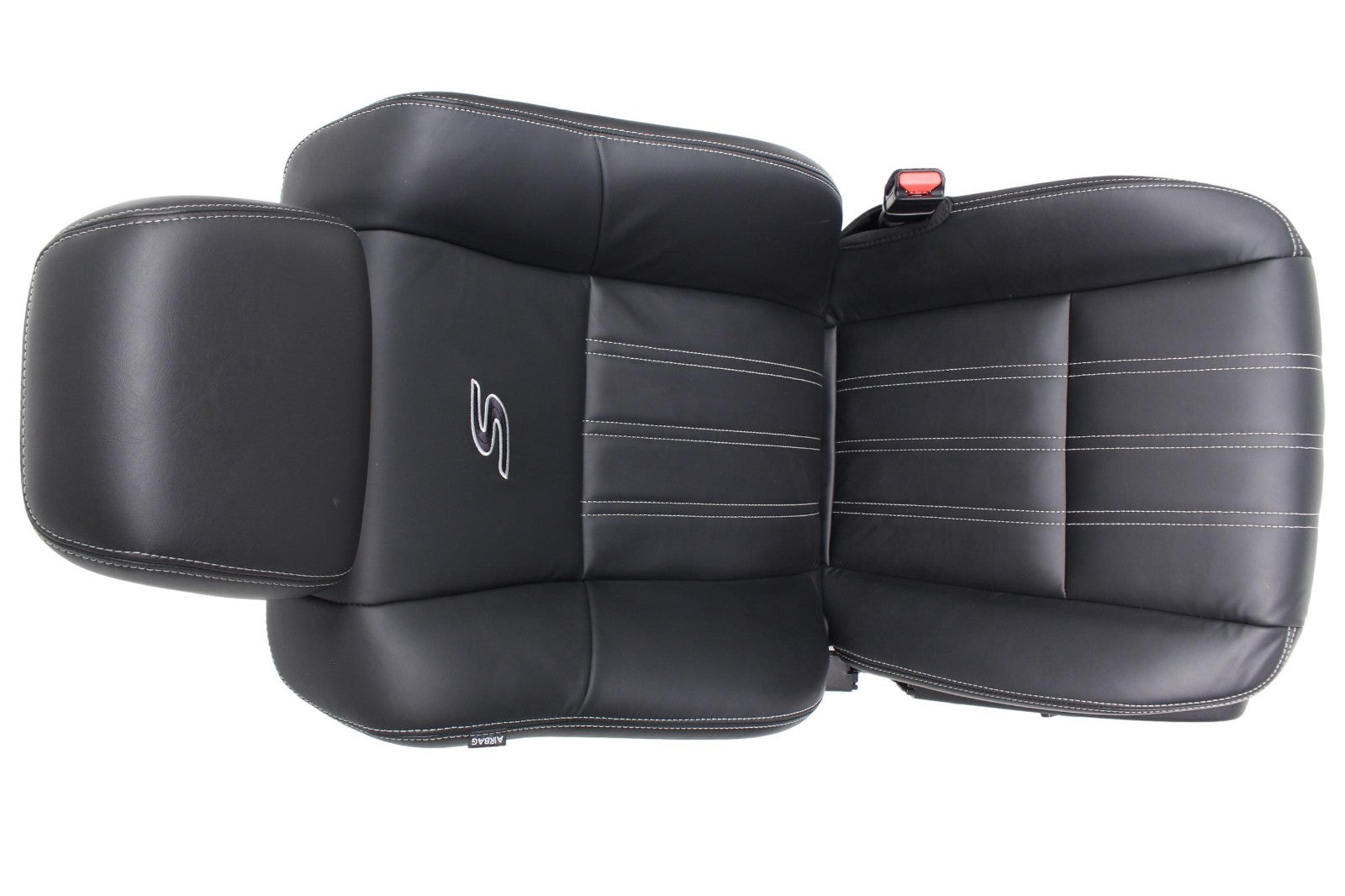 2011 - 2023 Chrysler 300 S Black Leather Front Seats, White Stitching, Heated