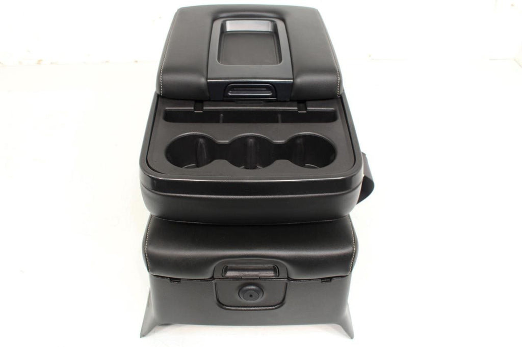 2014 - 19 Chevy Silverado GMC Sierra Black Leather Folding Jump Seat Console Kit