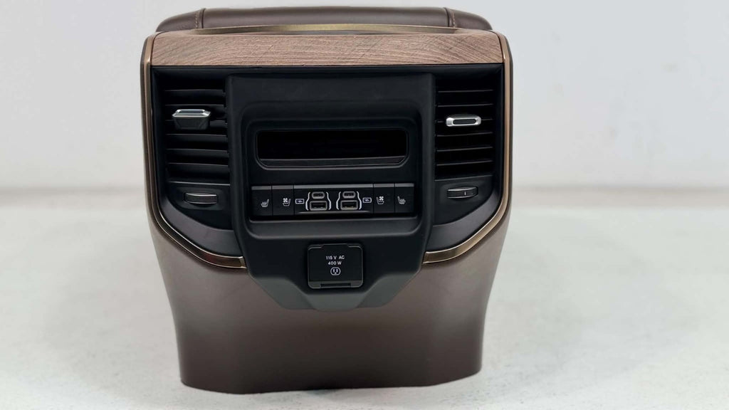 2019 - 2026 DT Ram 1500 Center Console, Brown Leather LONGHORN Wireless Charging