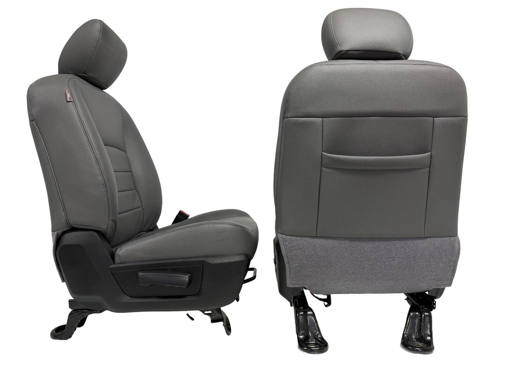 2009 - 2018 Dodge Ram Seats Set Crew Cab, Alea Gray Leather w/ OEM Power Driver