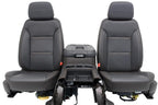 20-22 Sierra Denali Leather Seats Heated Cooled Door Panels Console, Brown Blue