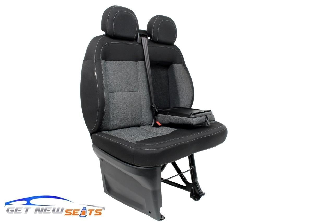 14 - 24 Ram ProMaster Front Passenger Bench Seat Gray Black Cloth OEM 6TH95LXBAA
