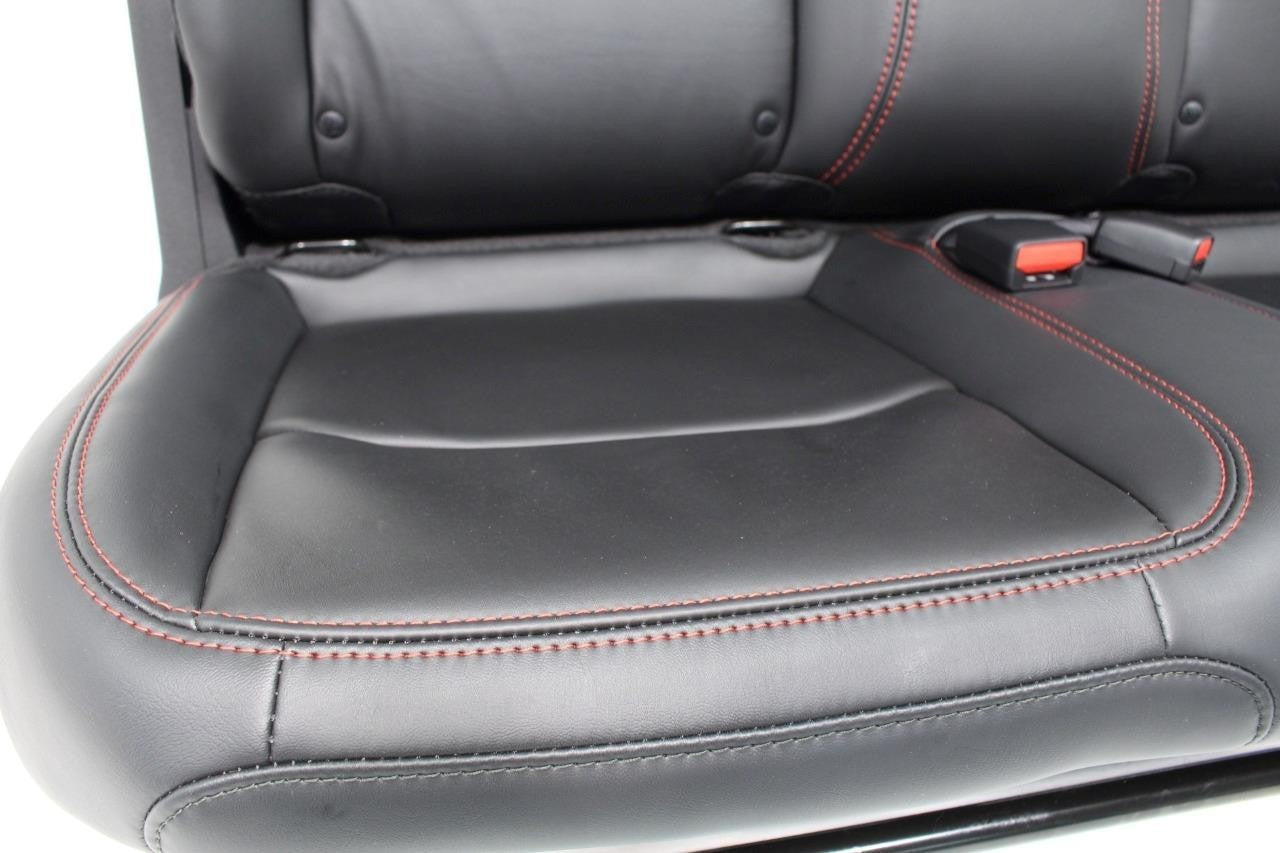 2018 - 2025 Wrangler JL 2-Door Rear Seat, Black Leather w/ Rubicon Red Stitching