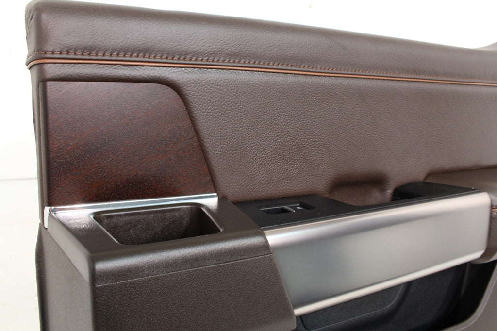 2023 - 2025 Ford Super Duty King Ranch Door Panels, Full Set, Brown Leather OEM