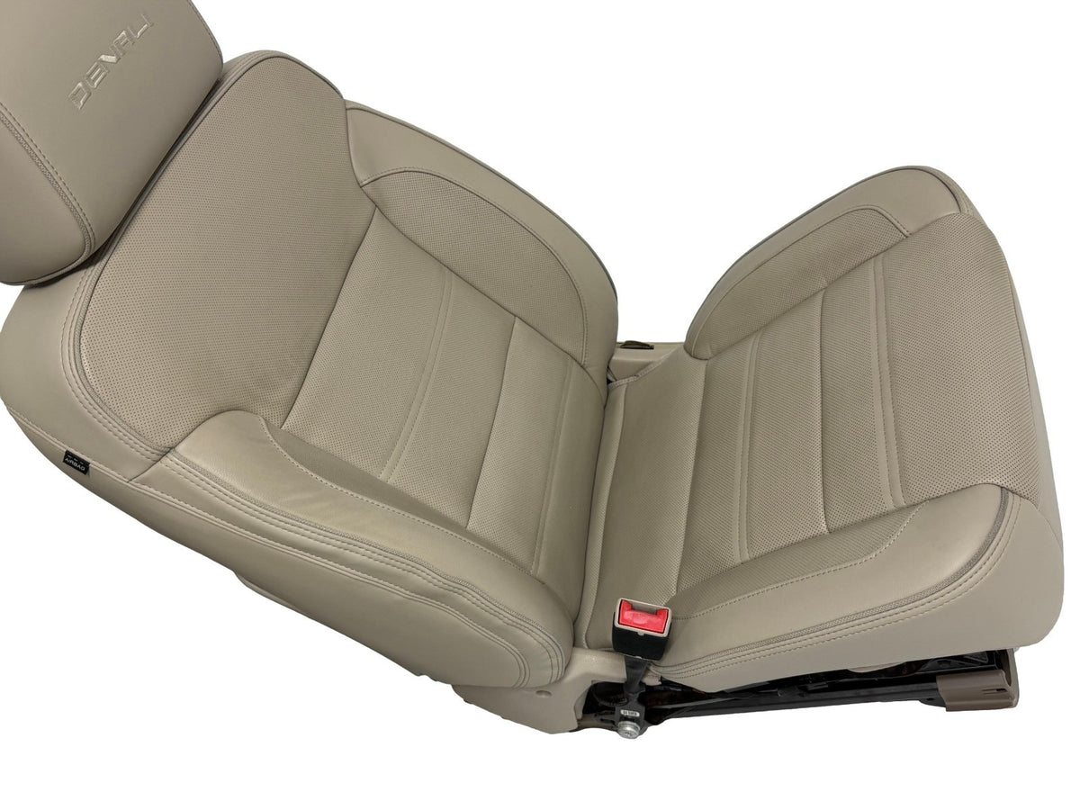 2015 - 2016 GMC Yukon Denali Front Seats, Shale Leather Heated Cooled, Fits OBS