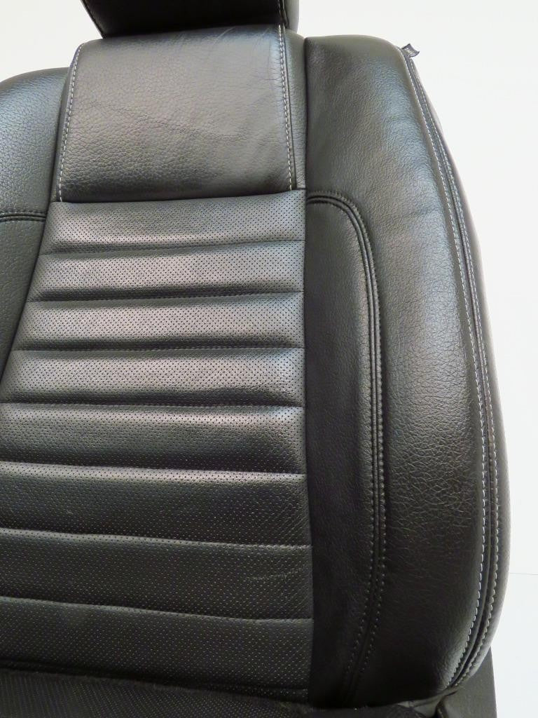 2005 - 2014 Ford Mustang Coupe Seats Set, GT Black Leather w/ Power Driver OEM