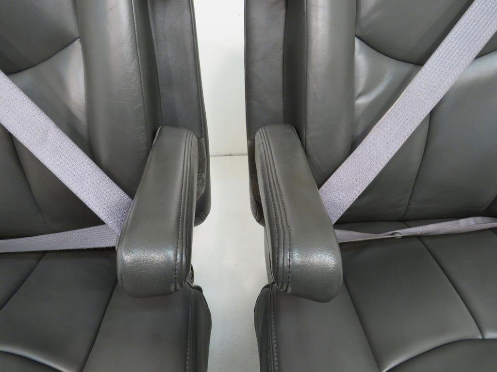 2003 - 2007 Sierra Silverado HD Seats, Dark Pewter Leather, Full Set Crew Cab