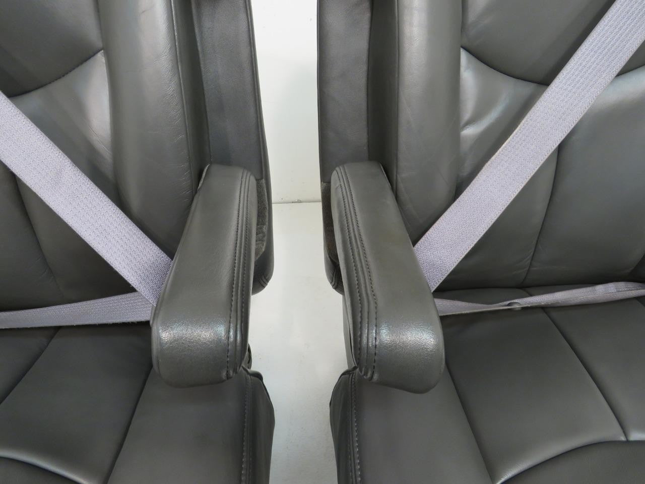2003 - 2007 Sierra Silverado HD Seats, Dark Pewter Leather, Full Set Crew Cab