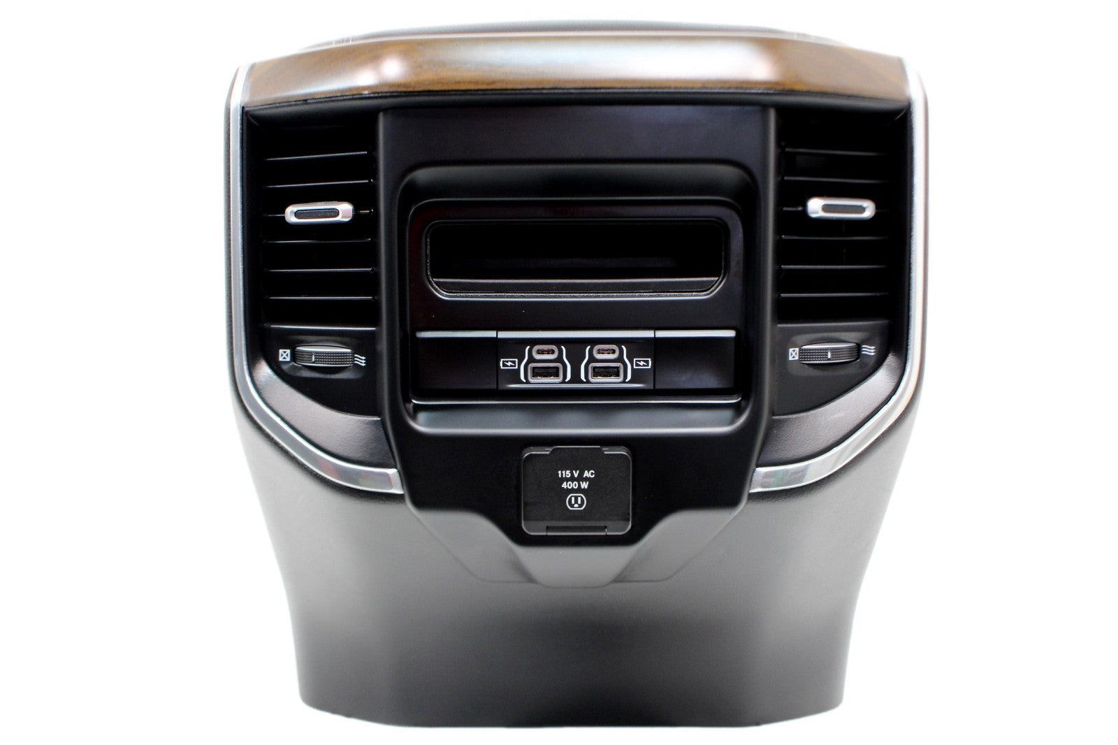 2019 - 2025 Dodge Ram 2500 3500 Center Console w/ Install Kit, Gold Trim & Wood