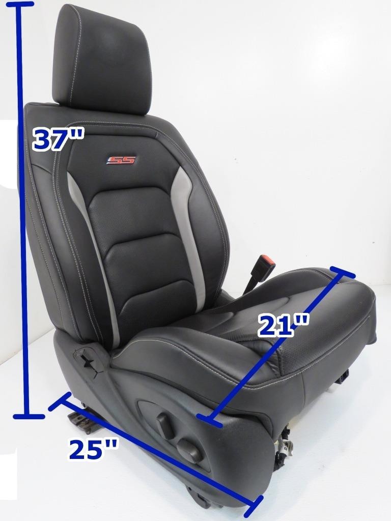 2016 - 2024 Camaro Seats, Front Rear Coupe, 2SS Black Leather Heated Ventilated