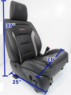 2016 - 2024 Camaro Seats, Front Rear Coupe, 2SS Black Leather Heated Ventilated