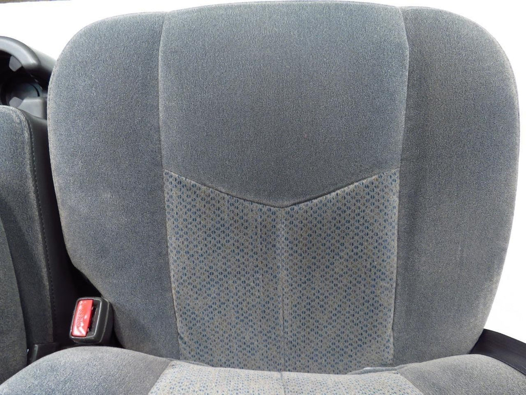1999 - 2006 GM Sierra Silverado Front Seats Set, Manual Dark Gray Cloth 40-20-40