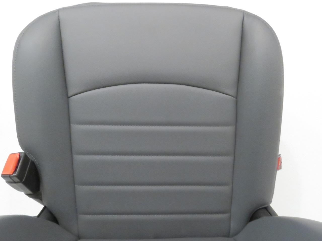 2009-2018 Dodge Ram Front Seats Pair, OEM Work Grade Gray Vinyl Manual LH RH