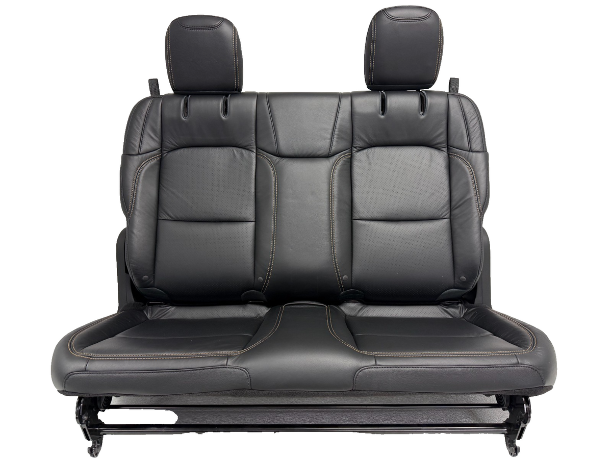 2018 - 2026 Jeep Wrangler JL Seats Set, 2-Door MOPAR Black Leather Orange Stitch