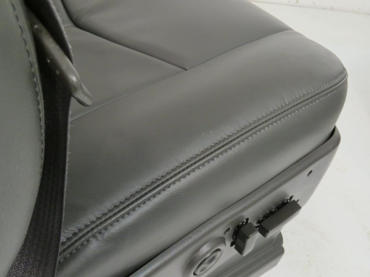 2003 - 2007 Sierra Silverado HD Seats, Dark Pewter Leather, Full Set Crew Cab