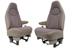 GMC Savana Chevy Express Van Front Bucket Seats, Neutral Tan Cloth 1997 - 2014