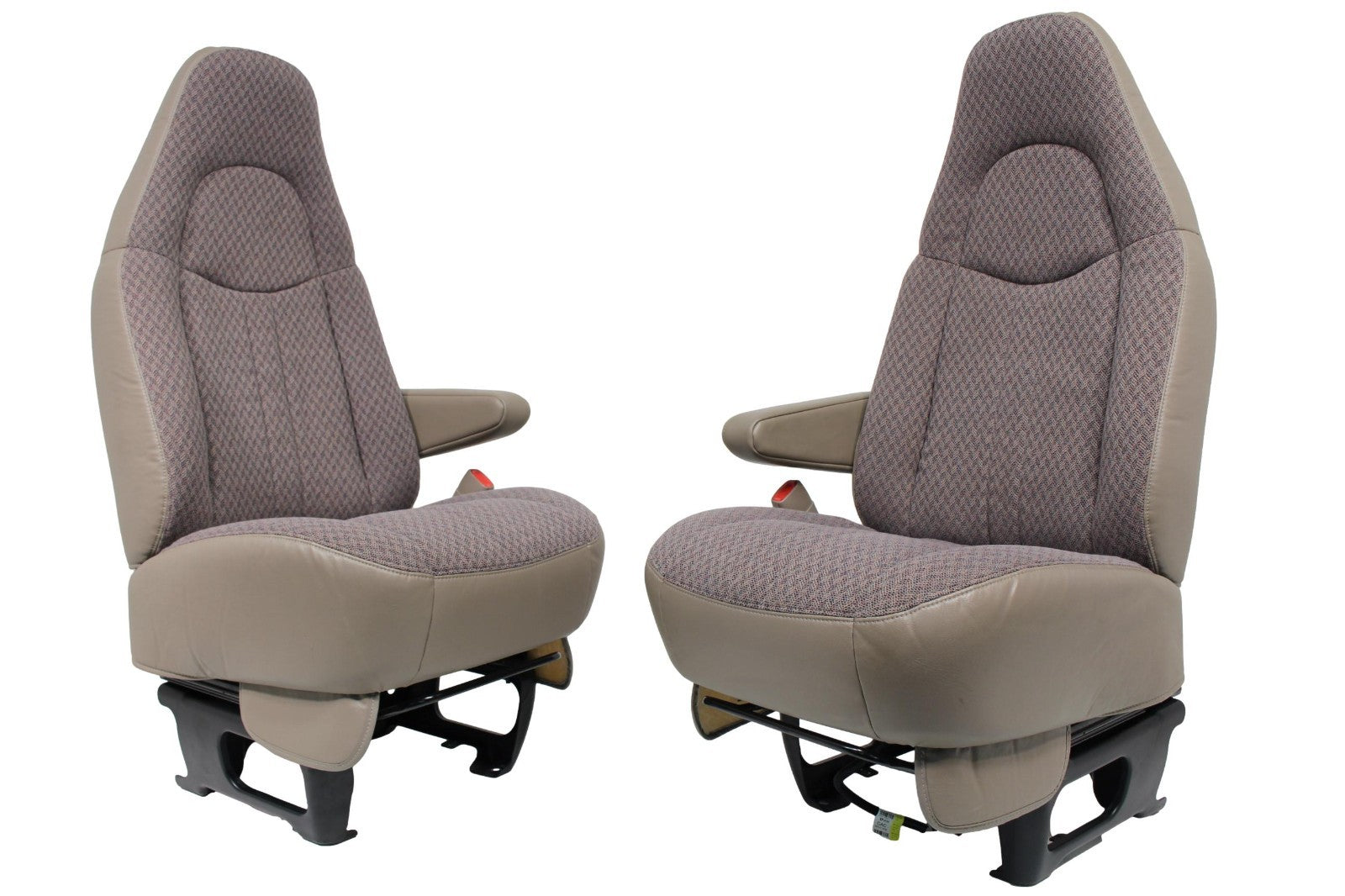 GMC Savana Chevy Express Van Front Bucket Seats, Neutral Tan Cloth 1997 - 2014