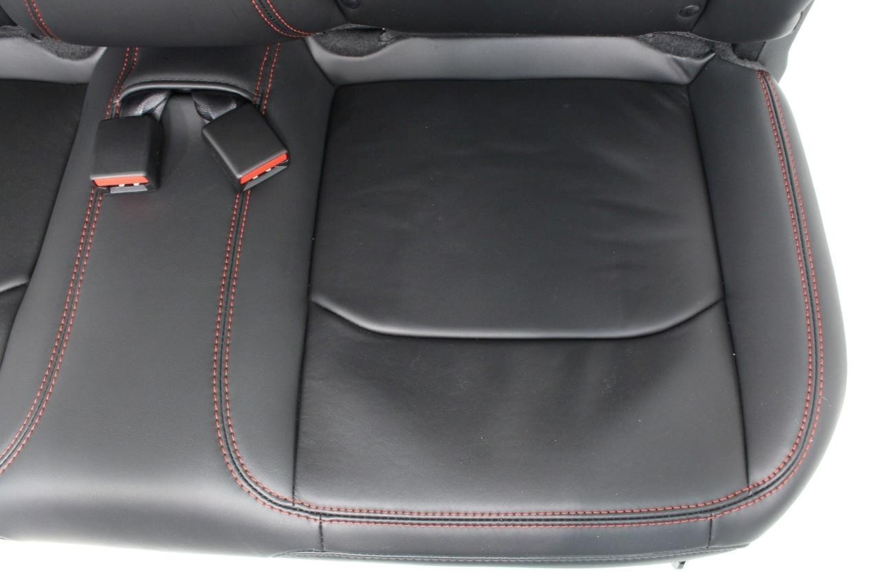 2018 - 2025 Wrangler JL 2-Door Rear Seat, Black Leather w/ Rubicon Red Stitching