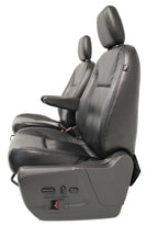 2015 - 2026 Ford Transit Front Seats, Black Leather w/ Heated Power Driver Seat