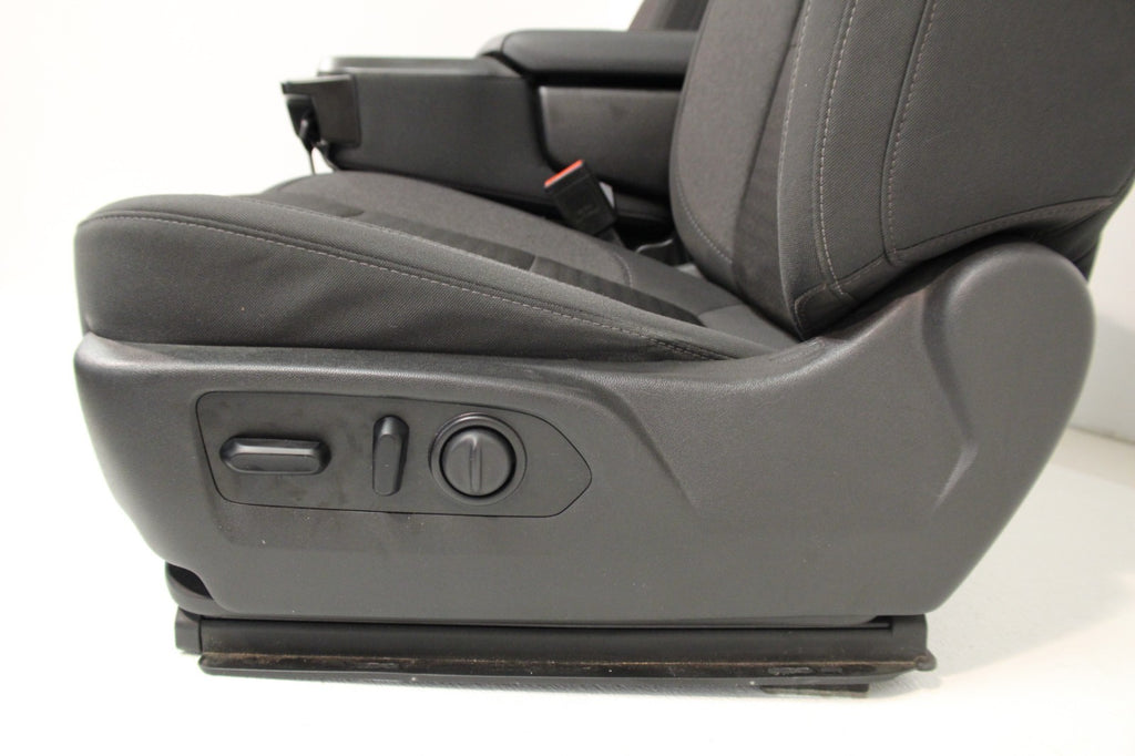 2019 - 2026 Chevy Silverado Split Bench Seat, LT Black Cloth w/ Power Driver