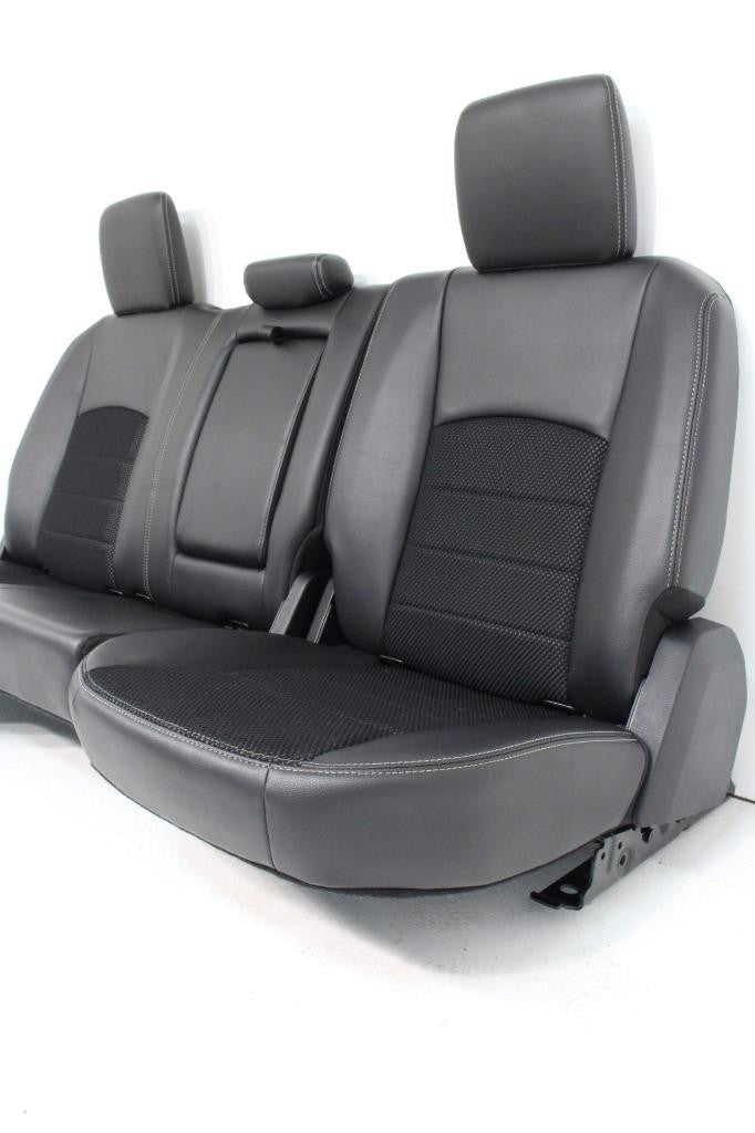 2002 - 2018 Dodge Ram Seats Set, Crew Cab, Sport Black Leather Powered Heated