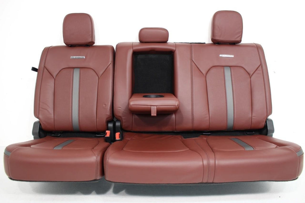 2018 - 2020 Ford F150 & Super Duty Platinum Seats Set, Dark Marsala Leather OEM