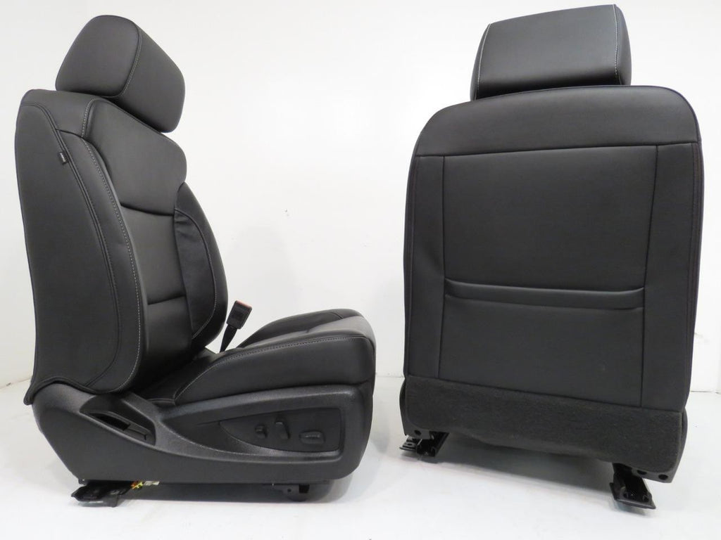 2014 - 2019 GM Sierra Silverado LTZ Seats, Front Rear Black Leather, Heat & Cool