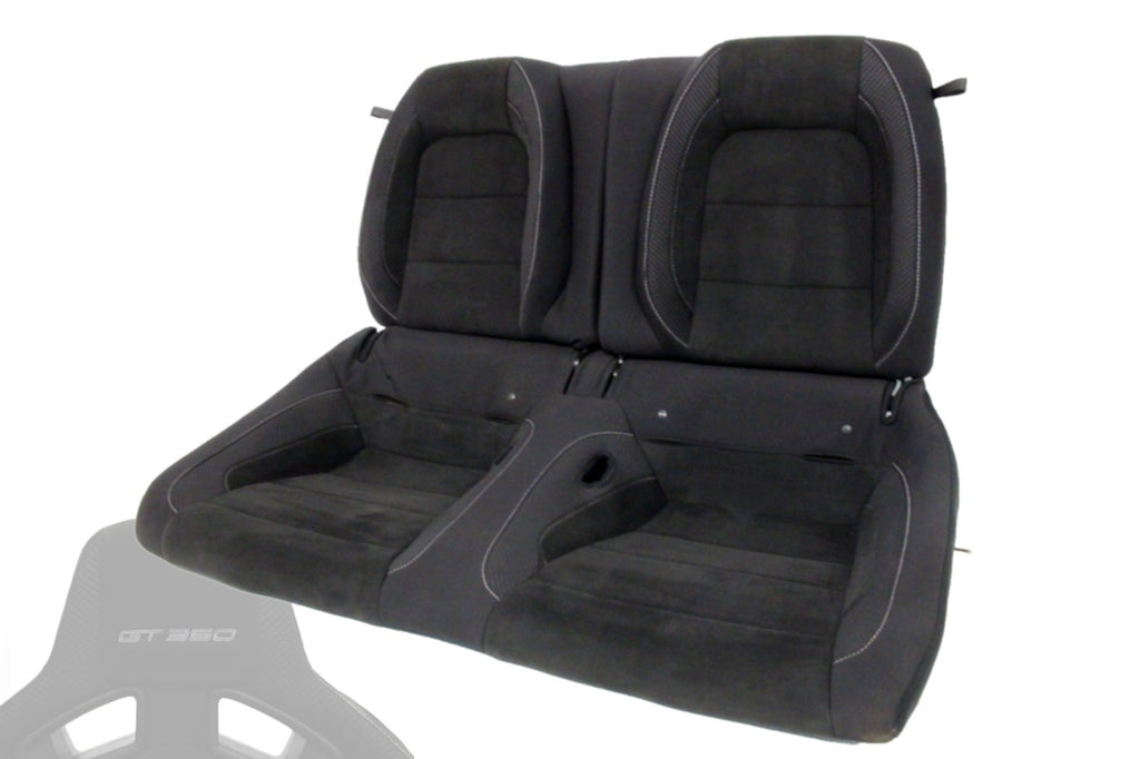 2015 - 2025 Mustang Shelby GT350 Rear Seats, Black Miko Suede Carbon Recaro