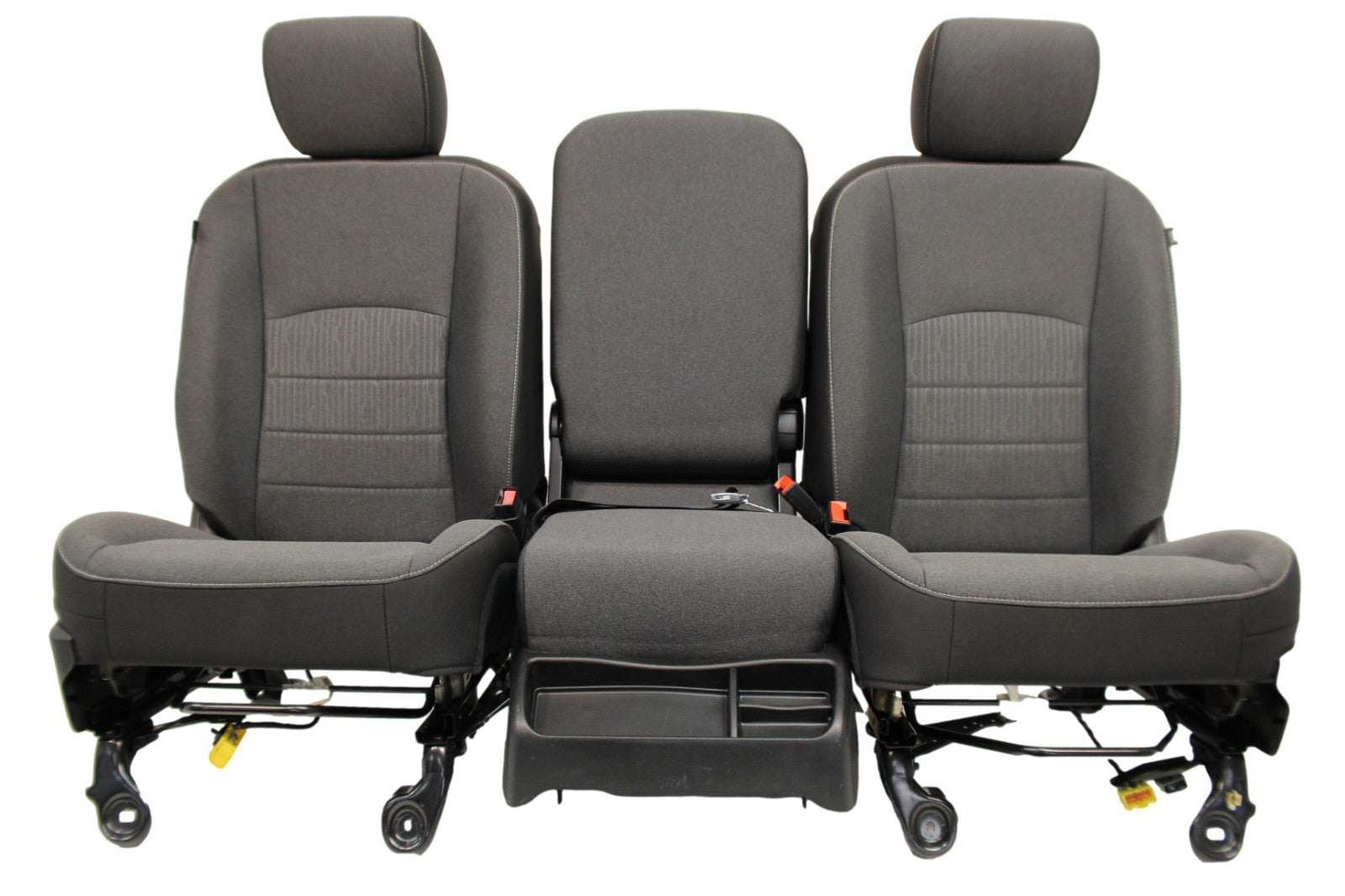 2019-2024 Ram Classic Front Seats, Diesel Gray Black Cloth, Manual w/ Jump Seat