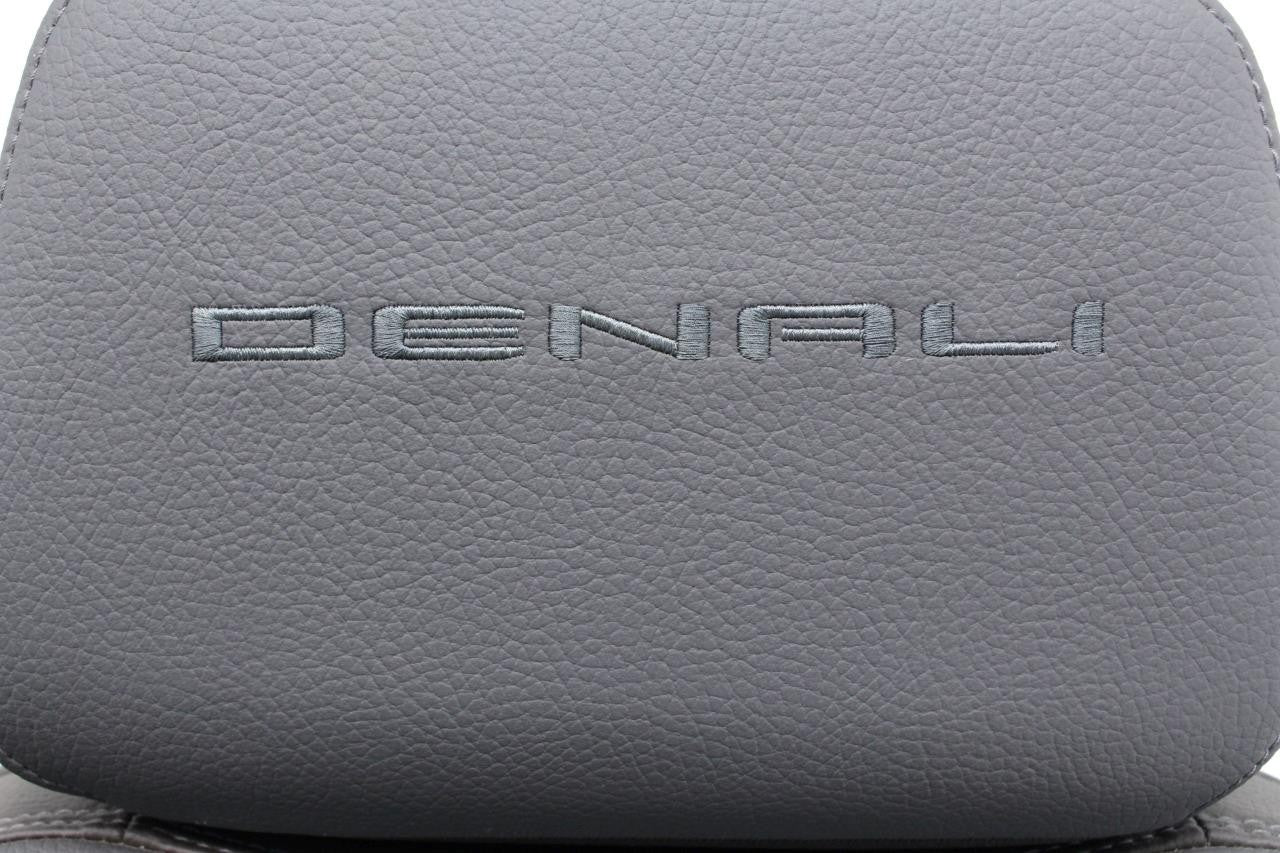 20-22 Sierra Denali Leather Seats Heated Cooled Door Panels Console, Brown Blue