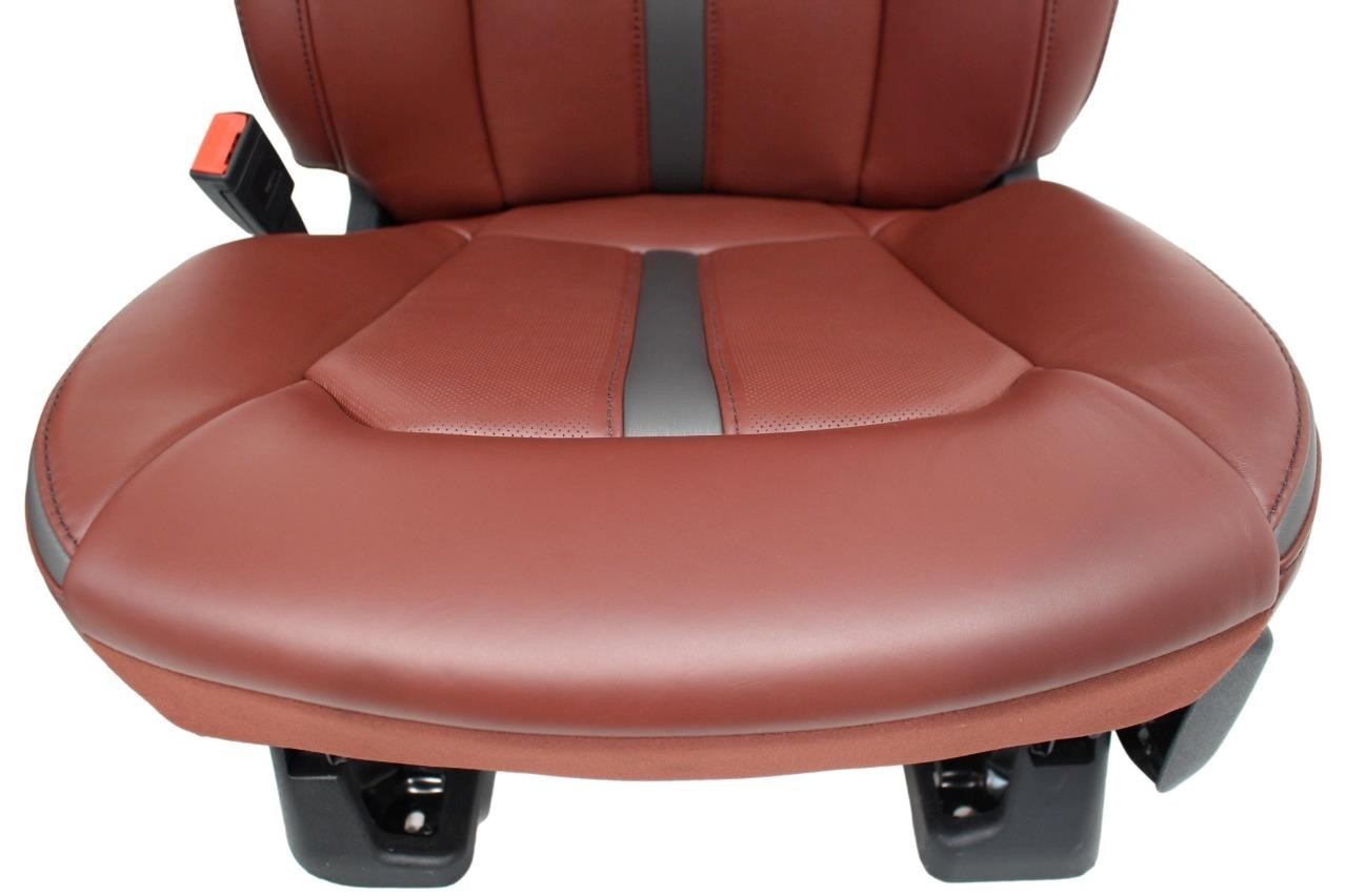 2018 - 2020 Ford F150 & Super Duty Platinum Seats Set, Dark Marsala Leather OEM