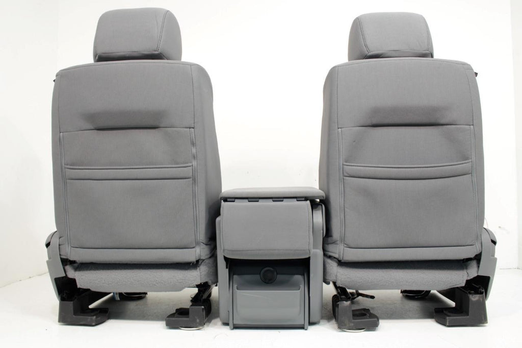 2009 - 2014 Ford F150 Front Seats w/ Jump Seat, XLT Gray Cloth w/ Power Driver
