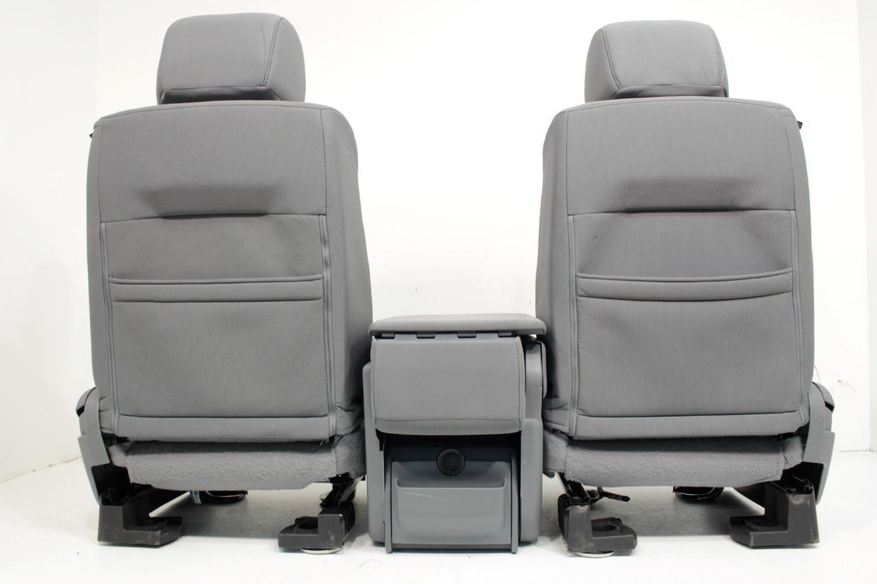 2009 - 2014 Ford F150 Front Seats w/ Jump Seat, XLT Gray Cloth w/ Power Driver