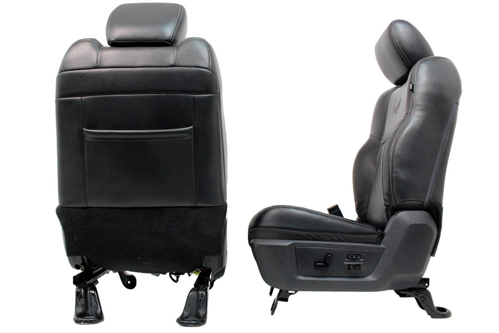 09-18 Dodge Ram 1500 2500 Quad Cab Seats Heated Ventilated Leather Set Black